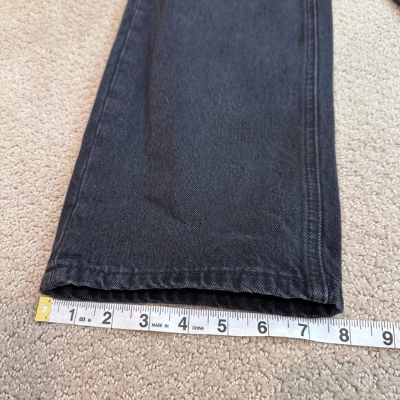 Glassons Jeans Asymmetrical Crossover Waist Straight Black Distressed Goth Sz 10 - Picture 11 of 16